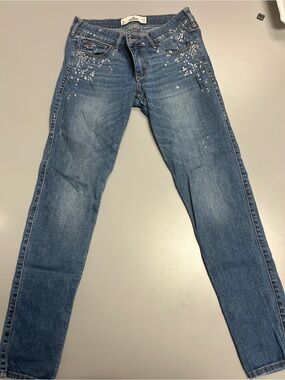 Hollister Crystal Embellished Skinny Jeans Size 29